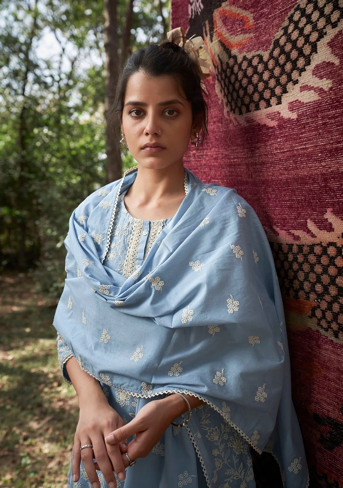 Blue Soft Cotton Kurta Set