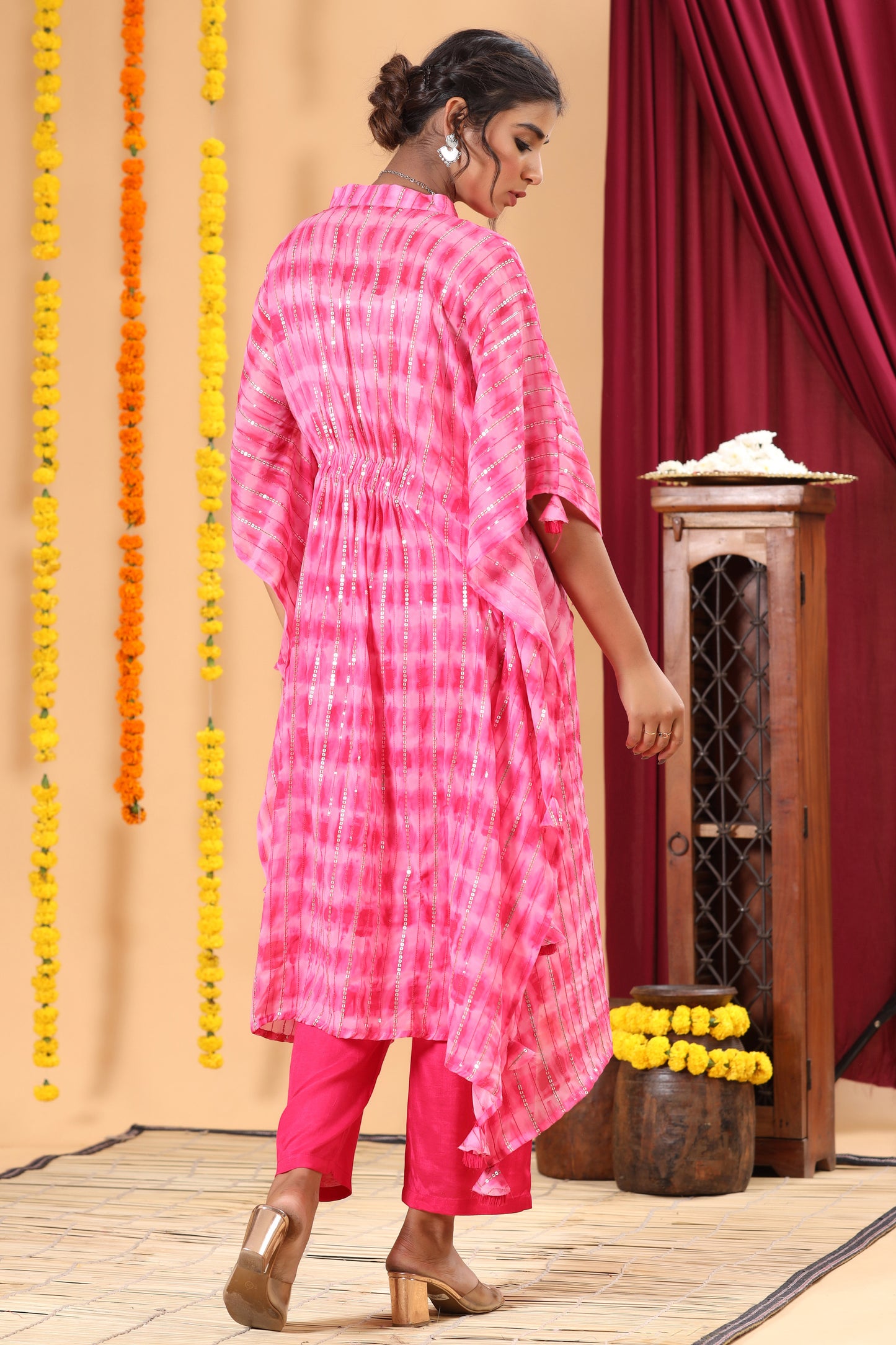 Ombre Sequence Kaftan Set - 2 Colors