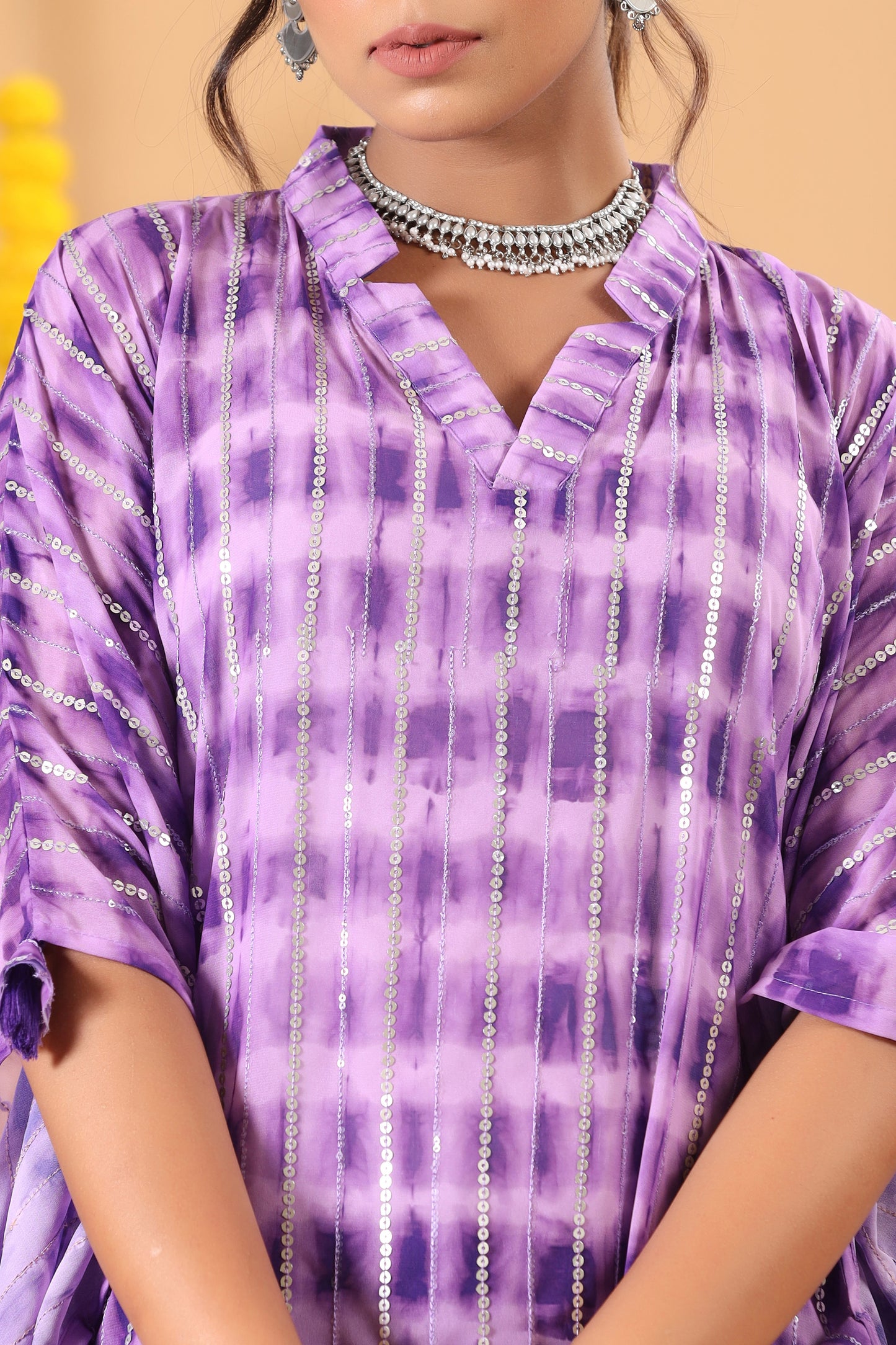 Ombre Sequence Kaftan Set - 2 Colors