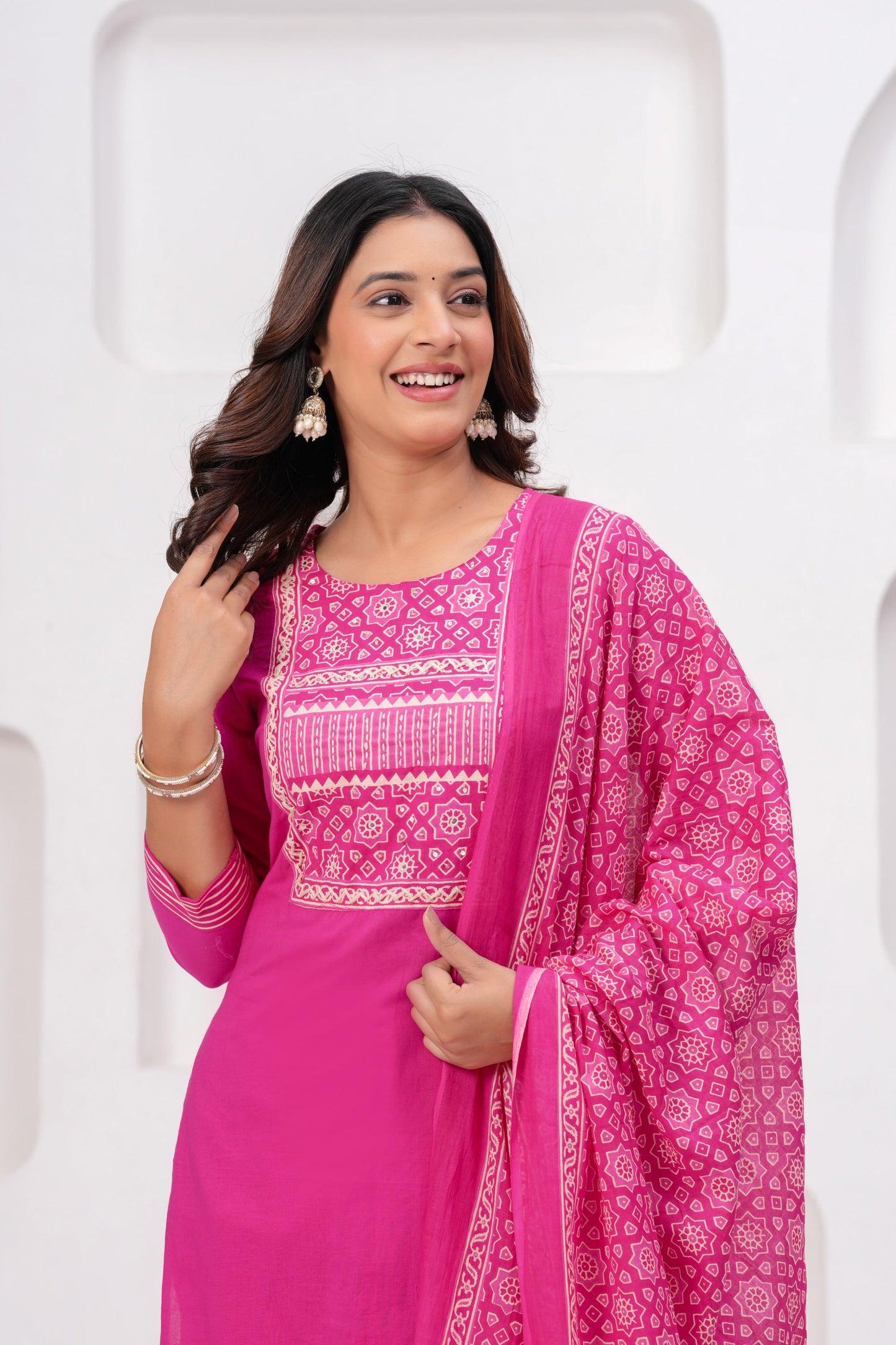 Gulab Geometric Cotton Suit Set
