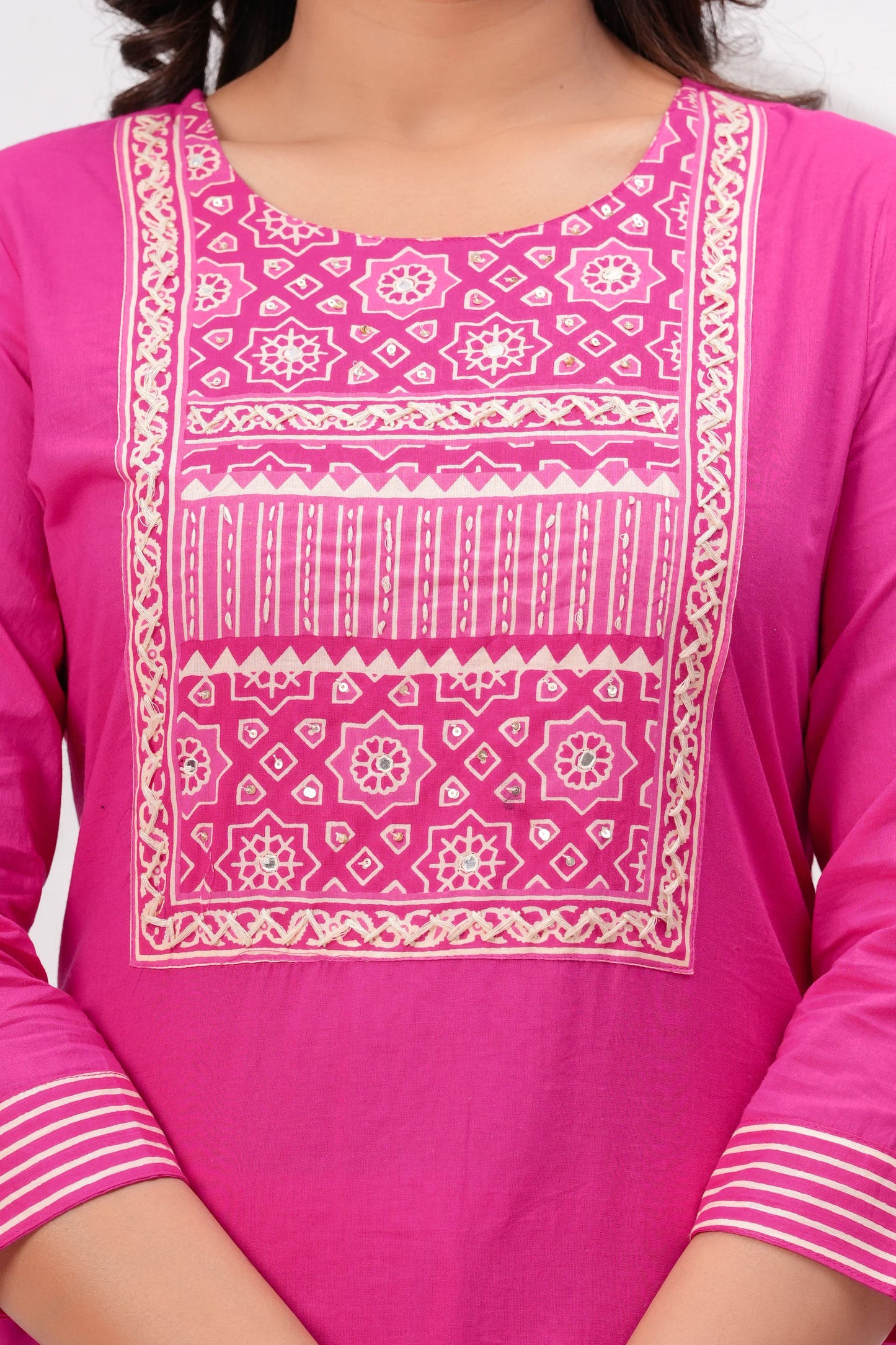 Gulab Geometric Cotton Suit Set