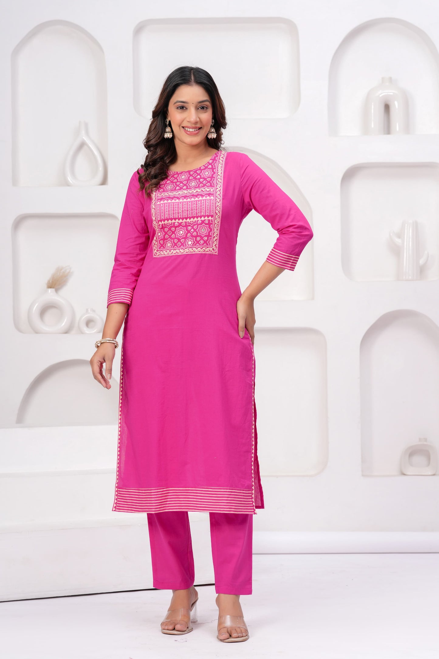Gulab Geometric Cotton Suit Set