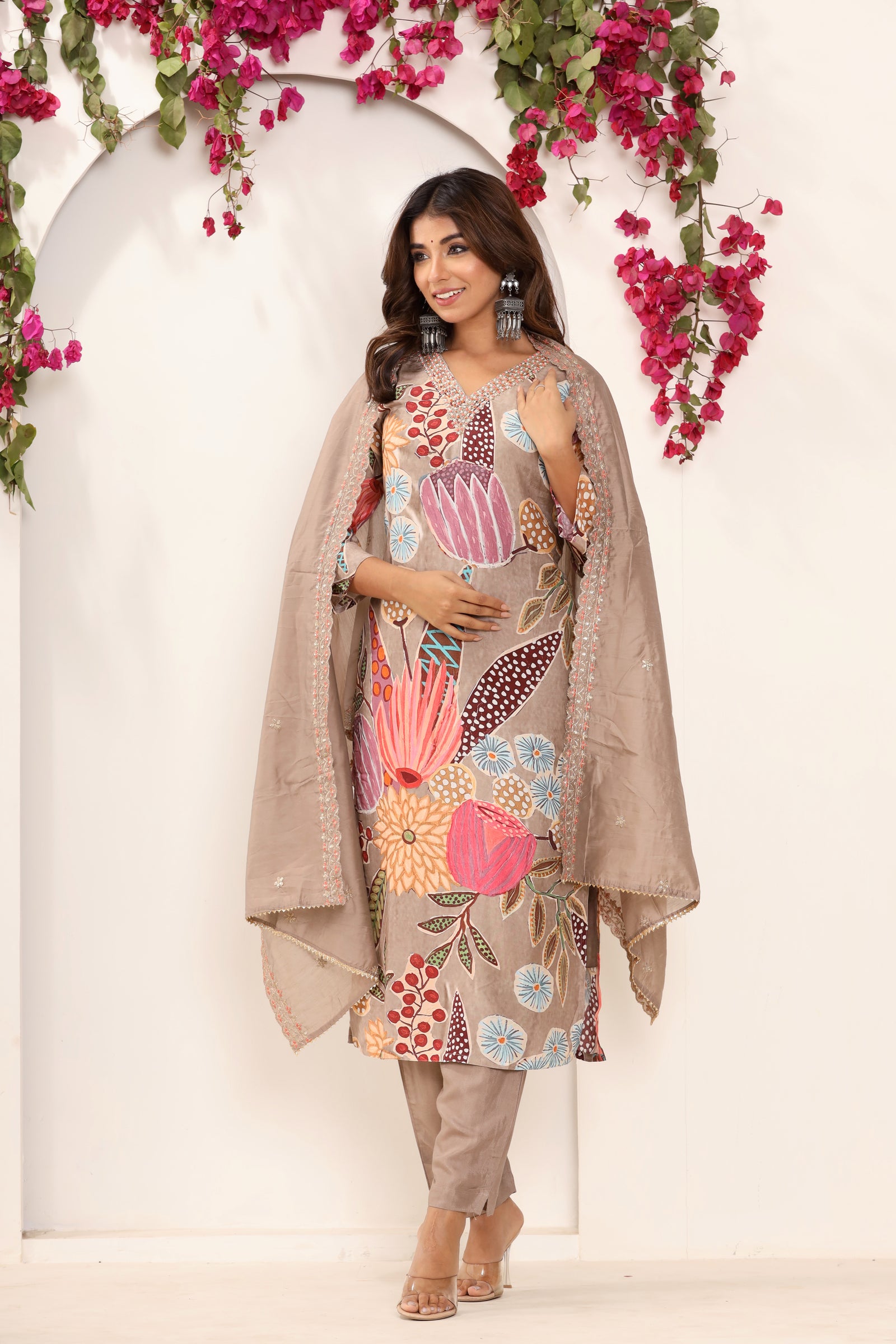 Muslin Floral Suit Set