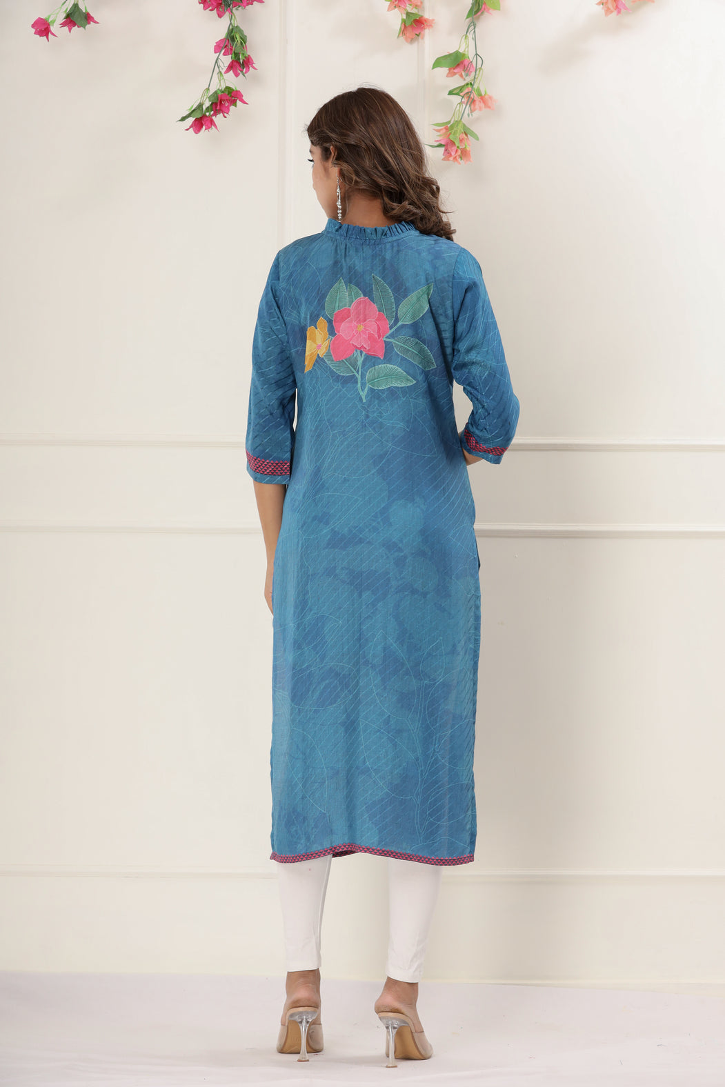 Floral Muslin Printed Kurta