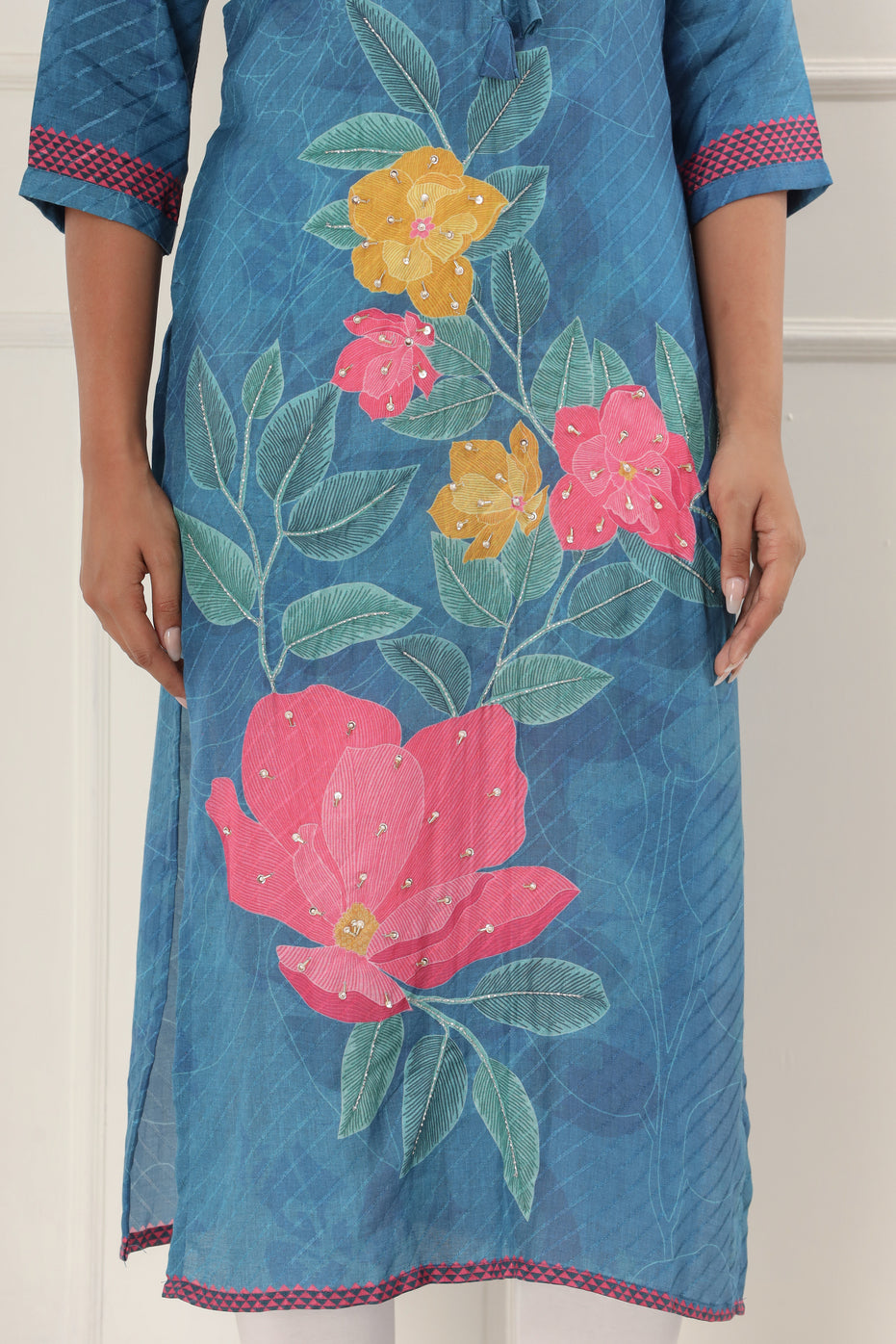 Floral Muslin Printed Kurta