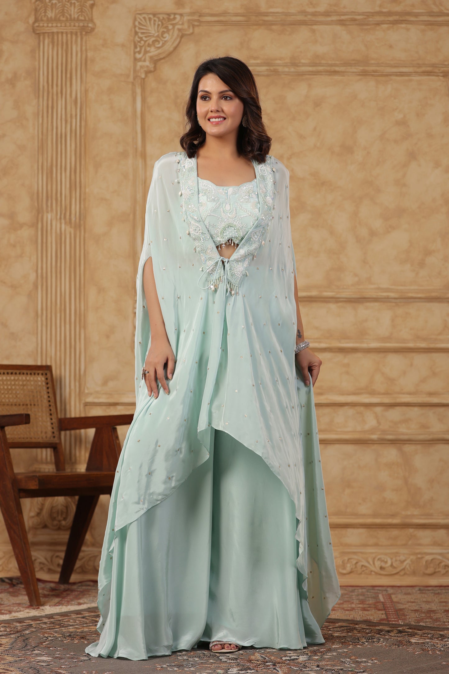 Sea Green Indo-western