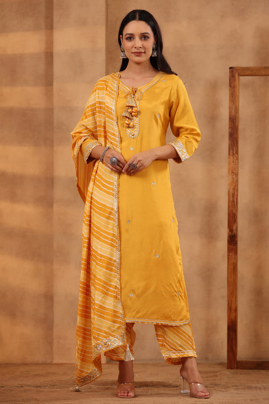 Gul Leheriya Yellow