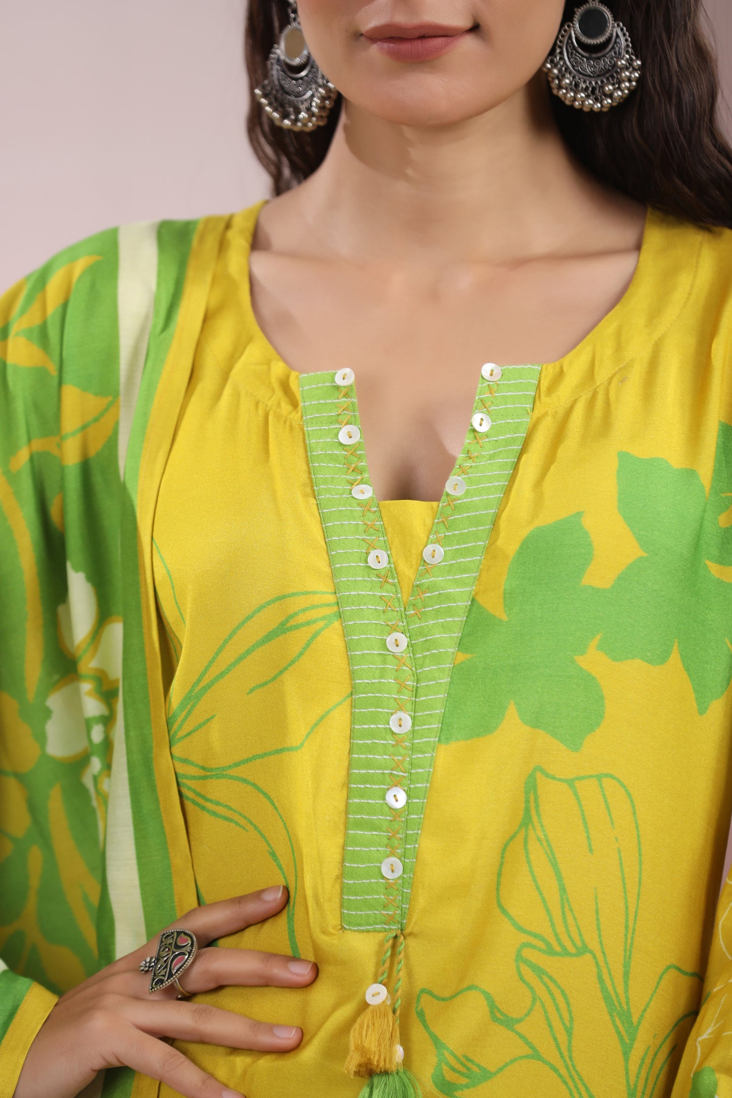 Floral Breeze Crepe Suit Set