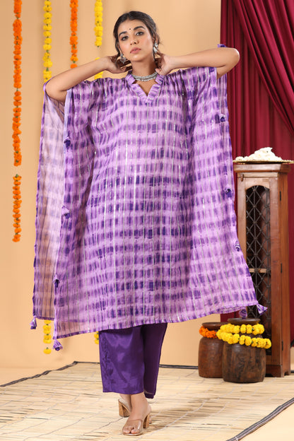 Ombre Sequence Kaftan Set - 2 Colors