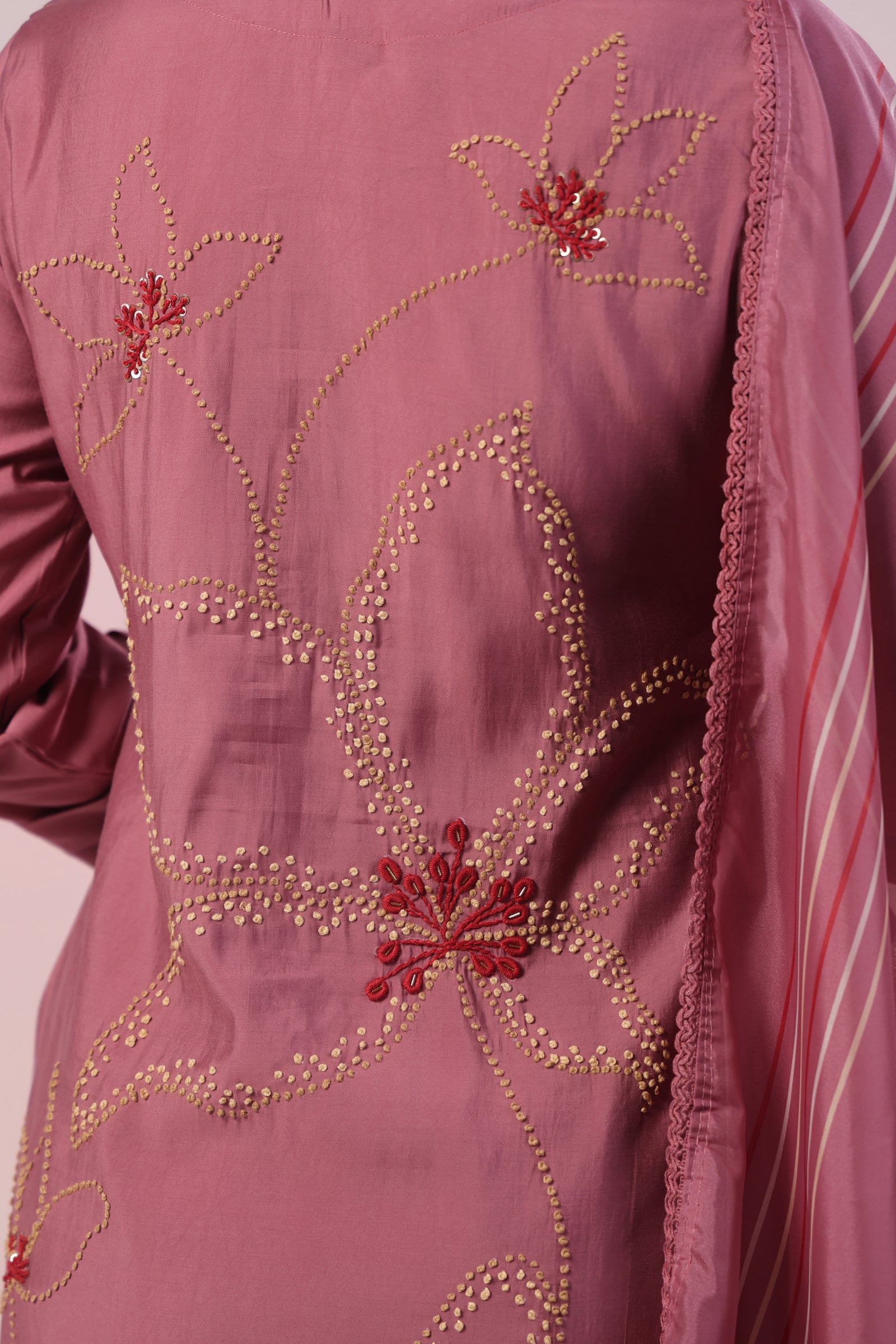 Muslin Embroidered Suit Set